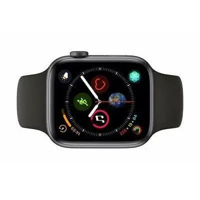 Apple Watch Series 4 (2018) GPS 44 mm - Aluminium Gris sidéral - Bracelet sport Noir Théo Trove