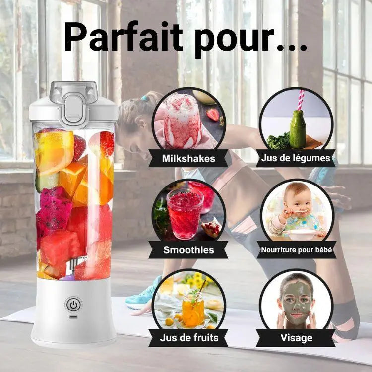 Mixeur de poche pour smoothies et shakes délicieux Les Visionnaires