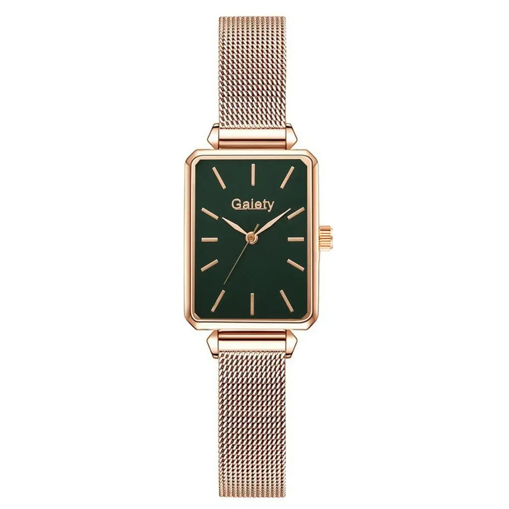 Montre et bracelet vert Emeraude femme élégante Les Visionnaires