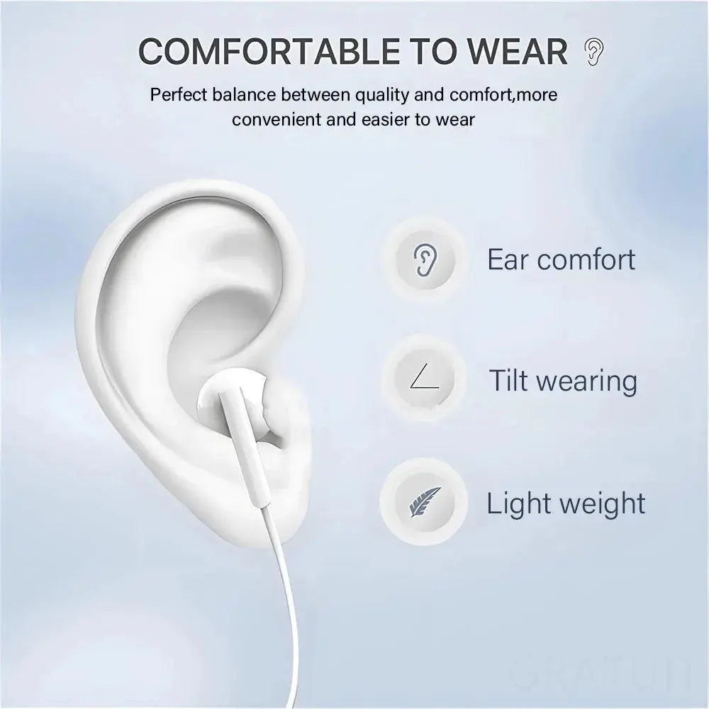 Original Headphones For Apple iPhone 14 Wired Bluetooth Earphones 13 12 11 Pro Max XR 7 8 6 6s Plus 3.5mm In-Ear Stereo Earbuds Théo Trove