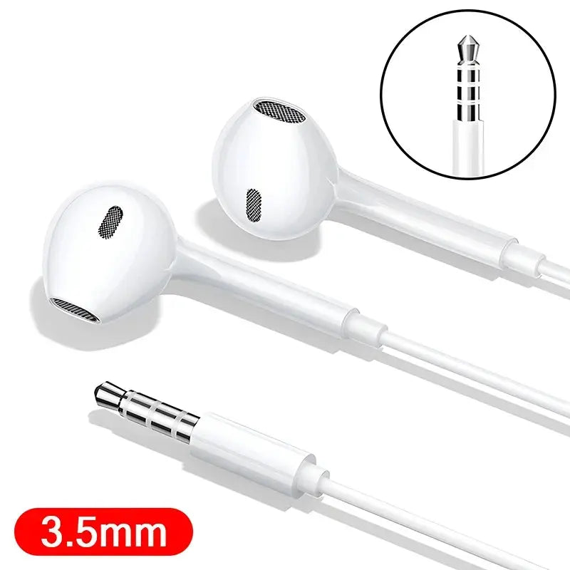 Original Headphones For Apple iPhone 14 Wired Bluetooth Earphones 13 12 11 Pro Max XR 7 8 6 6s Plus 3.5mm In-Ear Stereo Earbuds Théo Trove