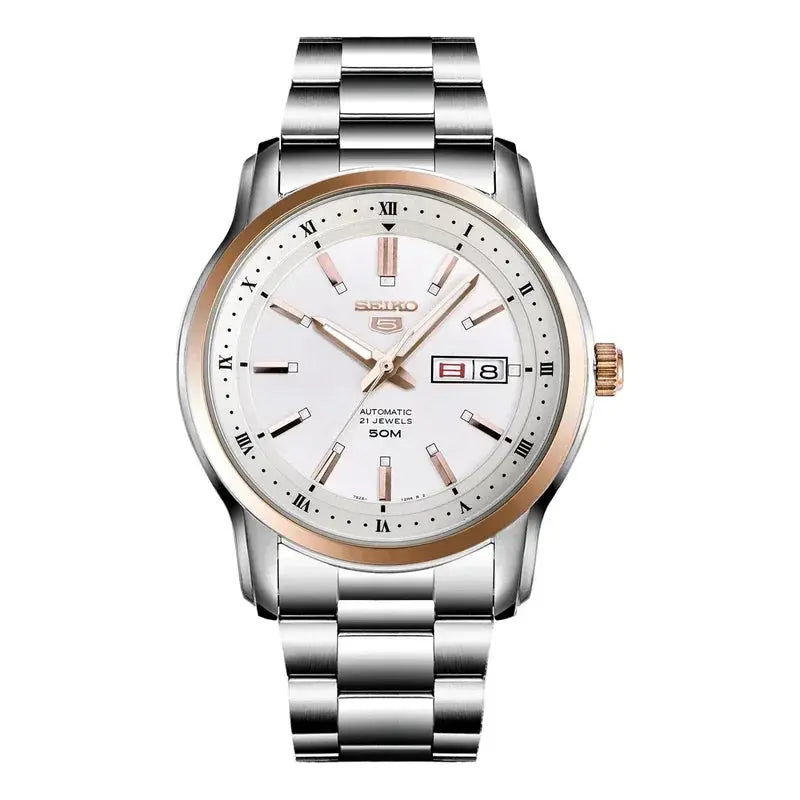 Seiko 5 Automatic White Dial SNKP14K1  Men's Watch Théo Trove