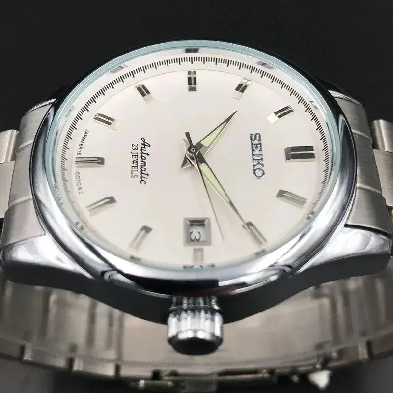 Seiko SARB035 Fashion Casual Simple Steel Band Life Waterproof Watches Trend Brand 2024 New Men's Automatic Mechanical Watch Théo Trove