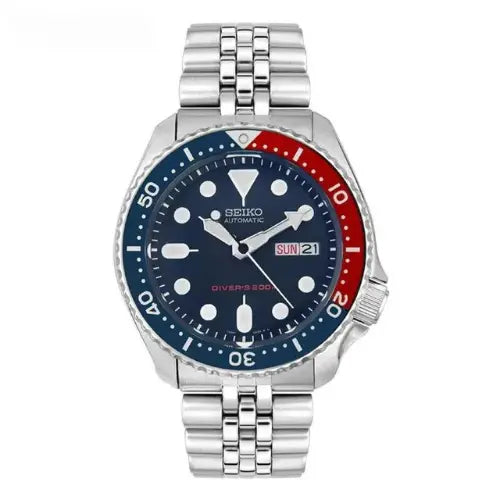 Seiko – montre de plongée mécanique automatique de luxe pour hommes, en acier inoxydable, étanche, calendrier, anneau de Coke, montre lumineuse SKX009K2 Théo Trove