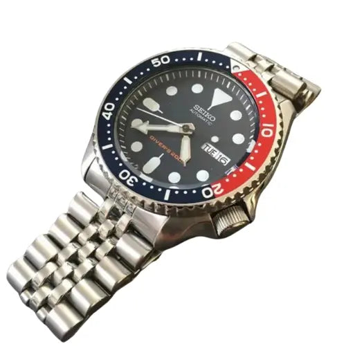 Seiko – montre de plongée mécanique automatique de luxe pour hommes, en acier inoxydable, étanche, calendrier, anneau de Coke, montre lumineuse SKX009K2 Théo Trove