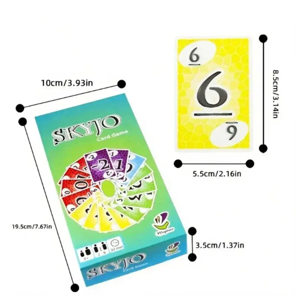 Skyjo Board Games Card Party of Tables for The Whole Family Deck Box Wit Social Collective Games Children's Tapis Poker Social Théo Trove