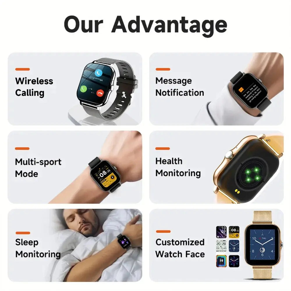 Smart Watch For Men Women Gift For Xiaomi Full Touch Screen Sport Fitness Watches BT Call Digital Smartwatch Wristwatch 2024 New Théo Trove