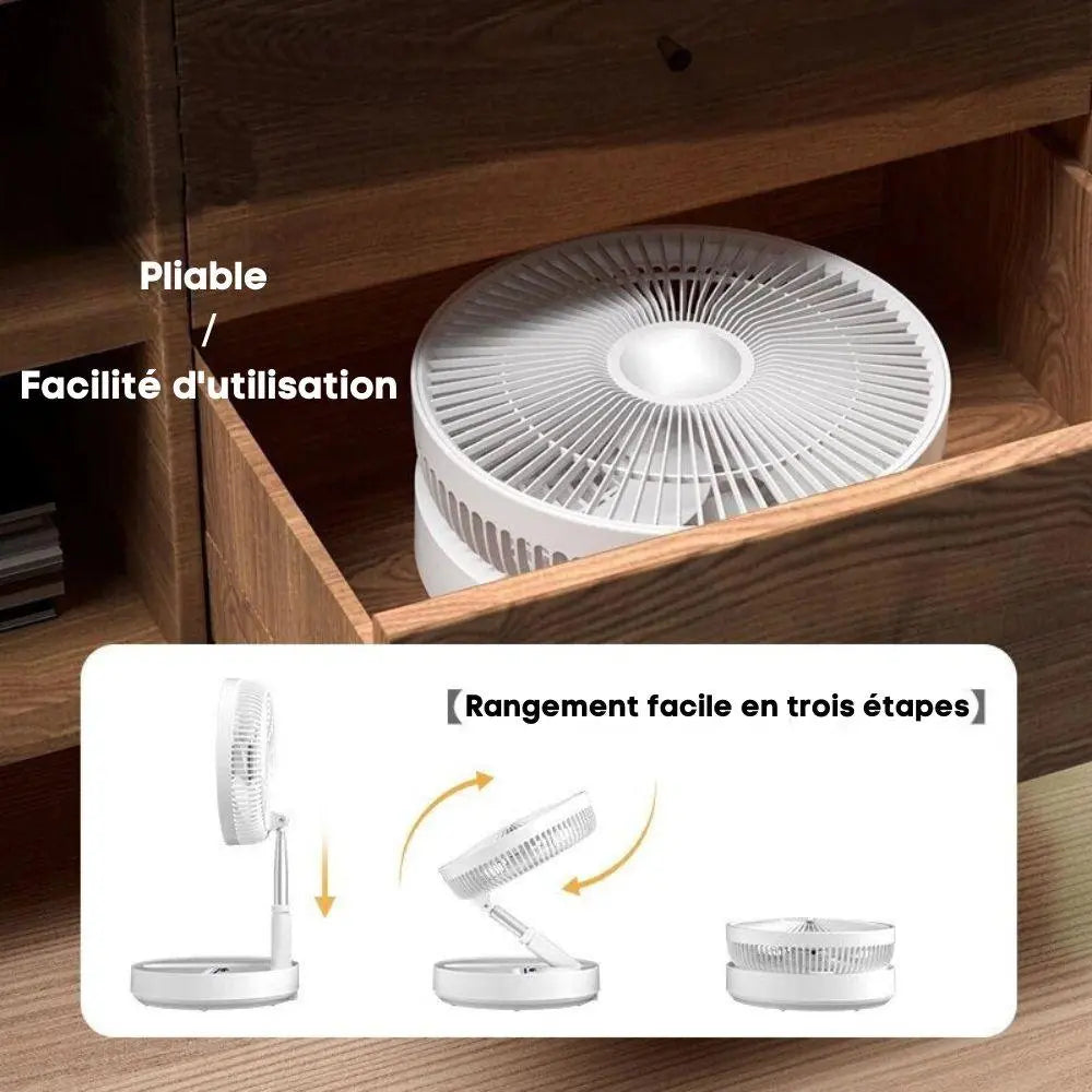 Ventilateur portable rétractable sans fil Les Visionnaires