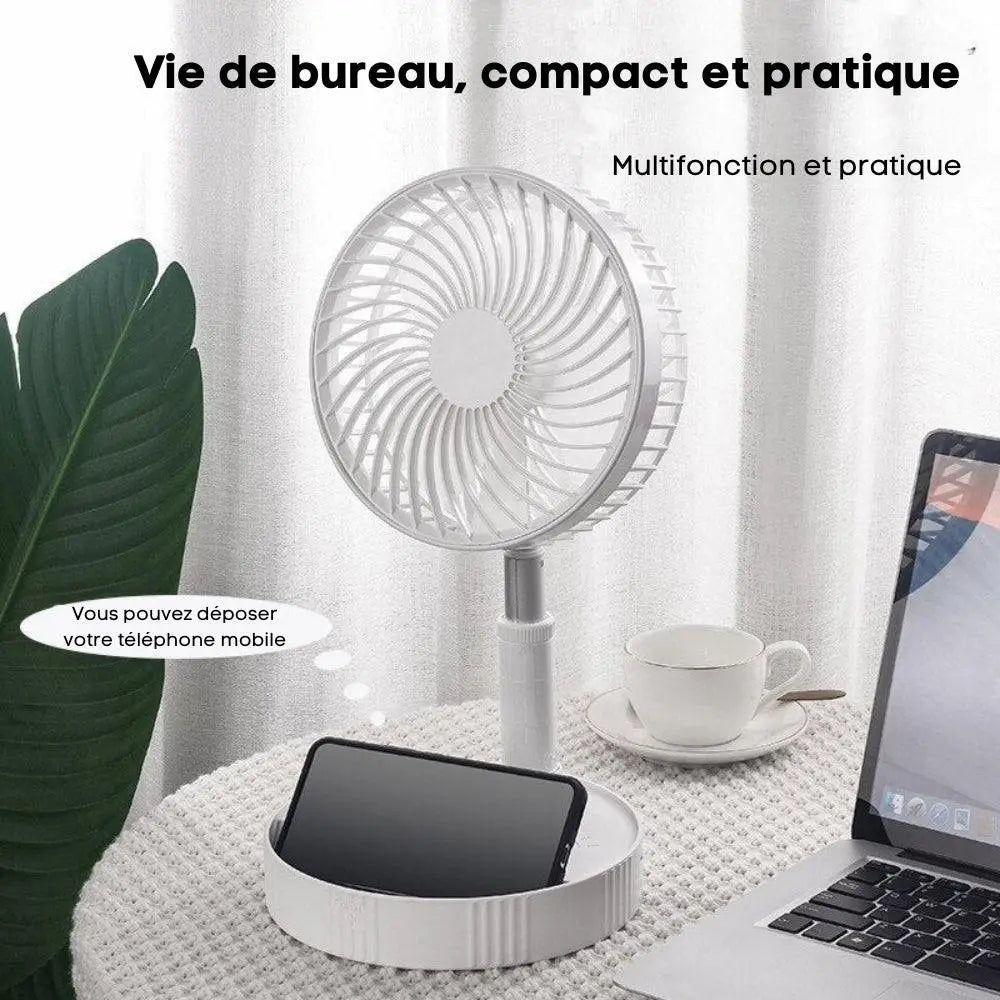 Ventilateur portable rétractable sans fil Les Visionnaires